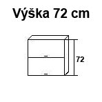 Výška 72 cm