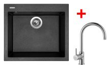 Sinks CUBE 560 Metalblack+VITALIA