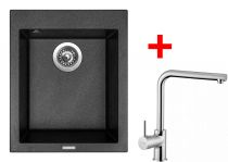 Sinks CUBE 410 Metalblack+ELKA